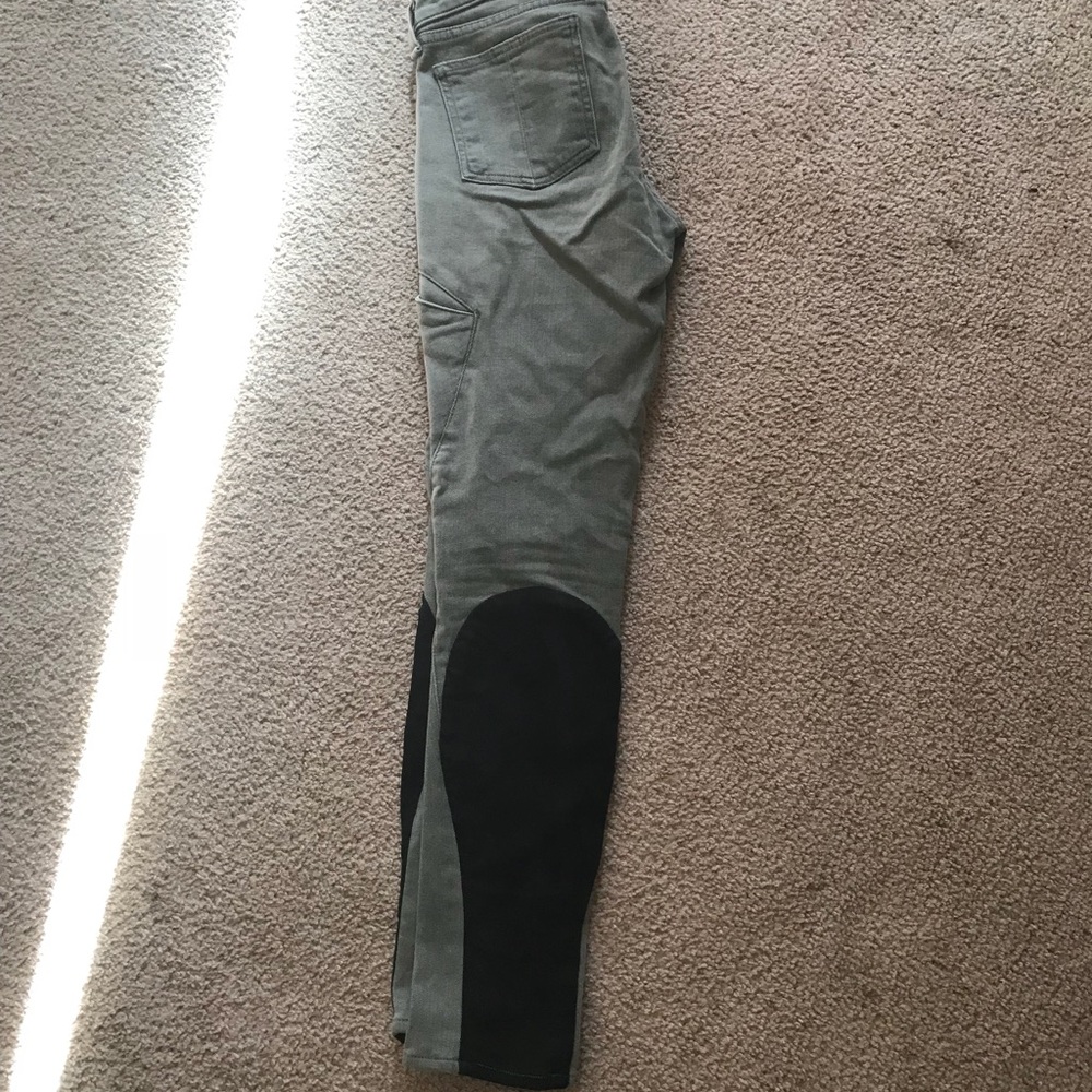 Rag & Bone grey wash skinny jeans w/ suede accent - Picture 3 of 6